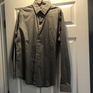 EXPRESS MENS BUTTON DOWN GRAY
